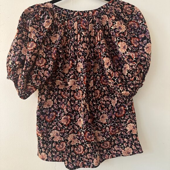 Ulla Johnson Puff-Sleeve Floral Evie Blouse - Picture 6 of 6